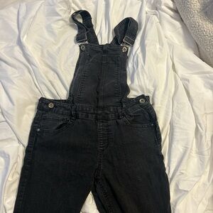 Black Denim Overalls